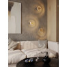 MAXlight Lunaris W0424 luxury gold LED wall lamp 3000K glass shade