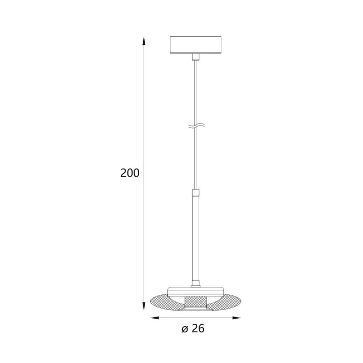 MAXlight Lunaris P0649 lampa wisząca złota, elegancka LED 6W 3000K