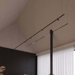 LOONARI MICROLINE magnetic track hanging on cables 48V white, black