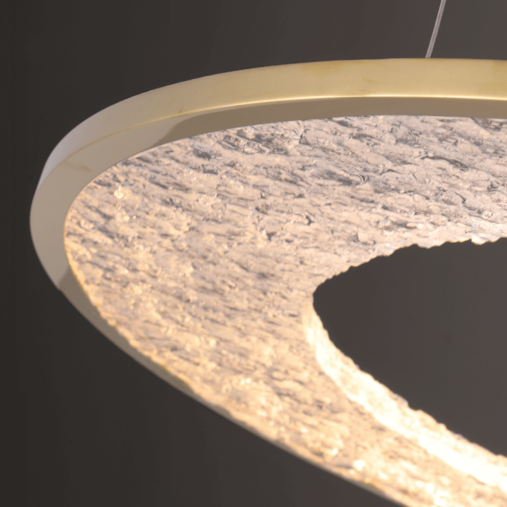 MAXlight Alexia P0638D Gold LED Pendant Lamp 3000K with Two Circles