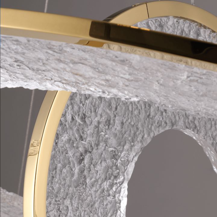 MAXlight Alexia P0638D Gold LED Pendant Lamp 3000K with Two Circles
