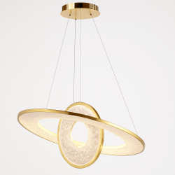 MAXlight Alexia P0638D złota lampa wisząca LED 3000K z dwóch okręgów