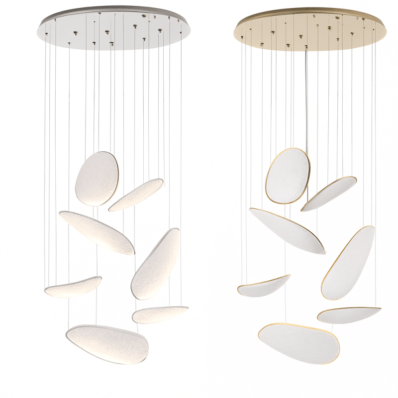 MAXLIGHT Empire P0634/5D lampa wisząca LED 3000K chrom, złoty