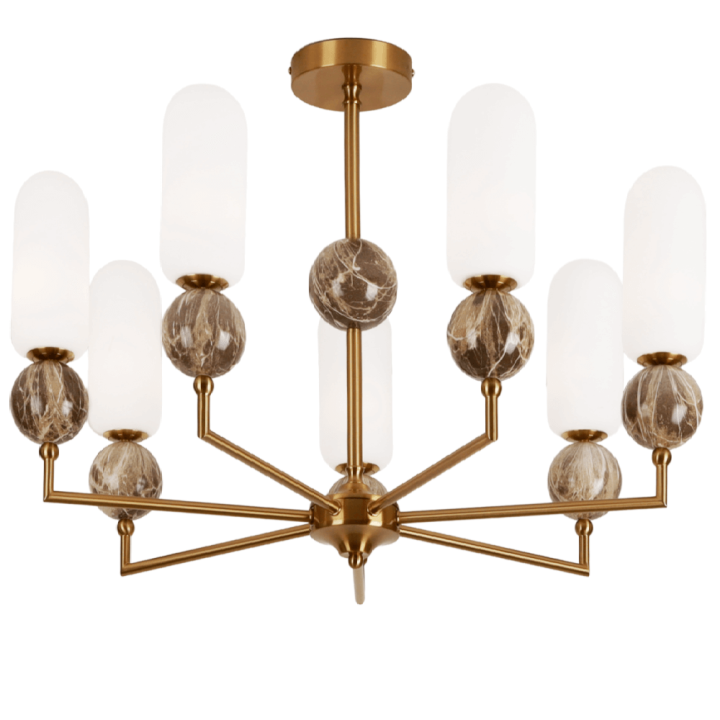 MAXlight Nova P0632/3 lampa wisząca żar&oacute;wka 7xG9 czarny, złoty