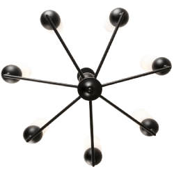 MAXlight Nova P0632/3 lampa wisząca żarówka 7xG9 czarny, złoty