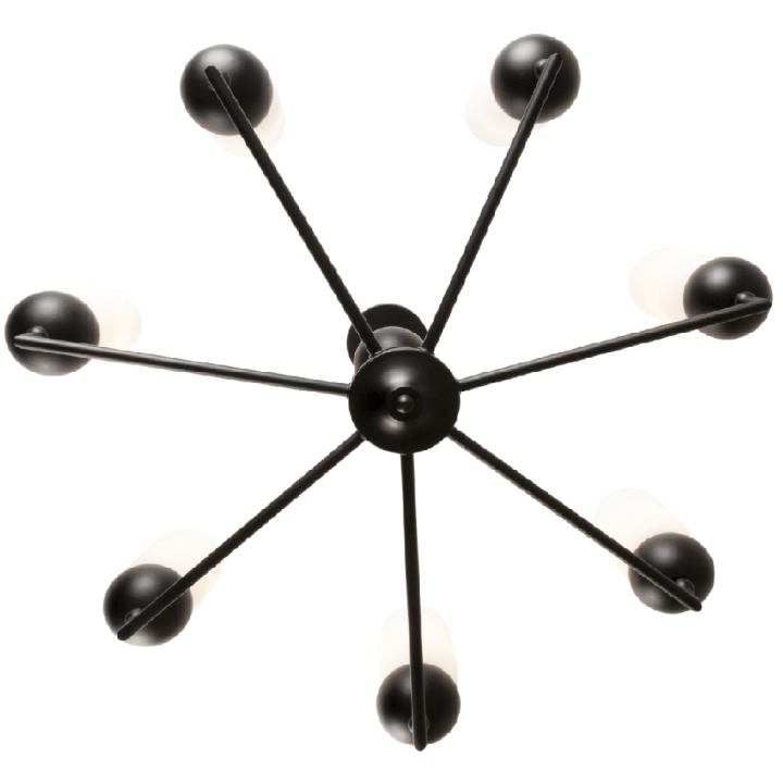 MAXlight Nova P0632/3 lampa wisząca żar&oacute;wka 7xG9 czarny, złoty