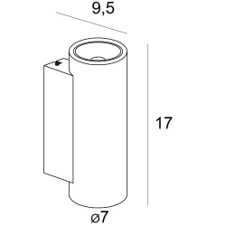 Maxlight Tek W0425 kinkiet 2xGU10 kamień naturalny świeci gra/dół