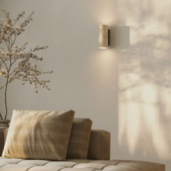 Maxlight Tek W0425 wall lamp 2xGU10 natural stone lights up/down