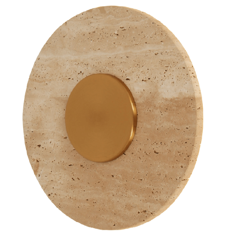 Maxlight Sun W0417 gold LED wall lamp 14W with natural stone Ø30cm