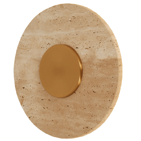 Maxlight Sun W0417 gold LED wall lamp 14W with natural stone Ø30cm