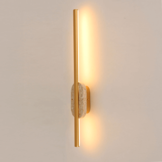 Maxlight Amor W0418 złoty kinkiet LED z kamieniem naturalnym IP44
