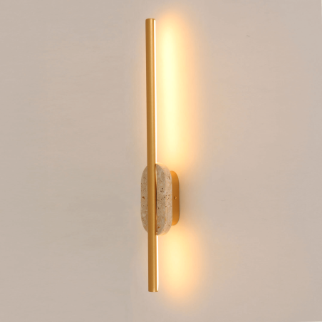 Maxlight Amor W0418 gold LED wall lamp with natural stone IP44