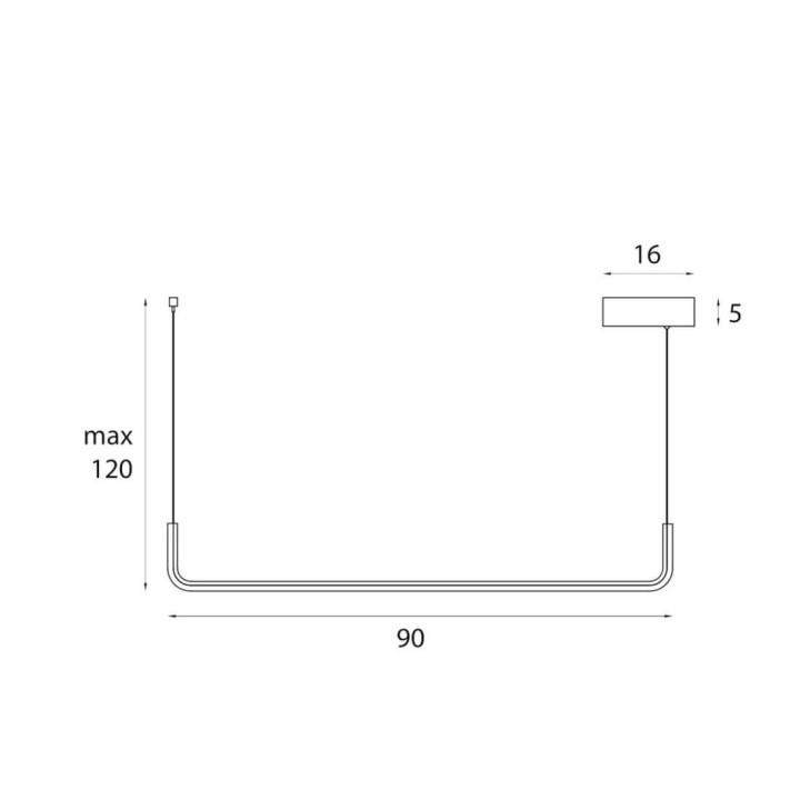 MAXlight Urus P0644 lampa wisząca LED 17W