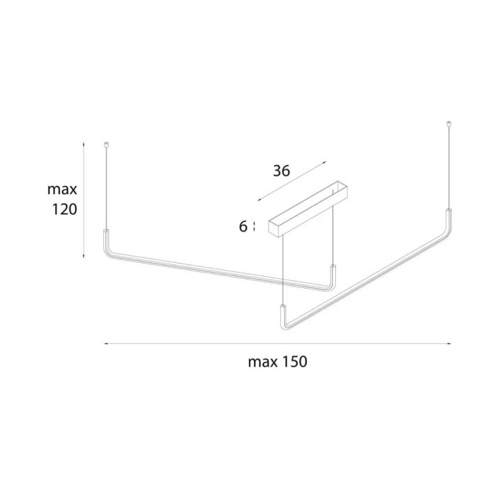 MAXlight Urus P0645 lampa wisząca LED 30W 3000K