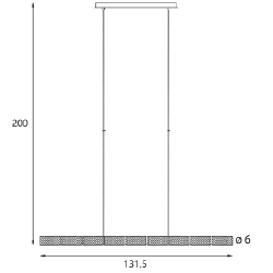 MAXLIGHT Love P0647 liniowa lampa wisząca LED 3000K chrom akryl