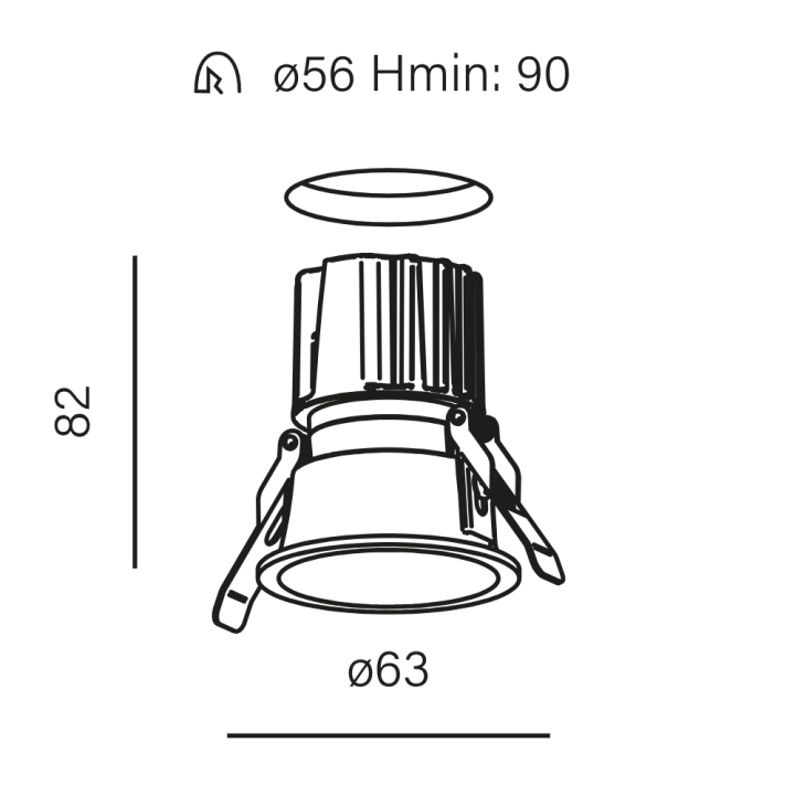 AQFORM HOLLOW LED recessed 38059 IP65 6W 6.3cm black, white IP65