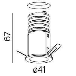 AQFORM HOLLOW micro LED oprawa wpuszczana 37986 4,1cm biała, czarna