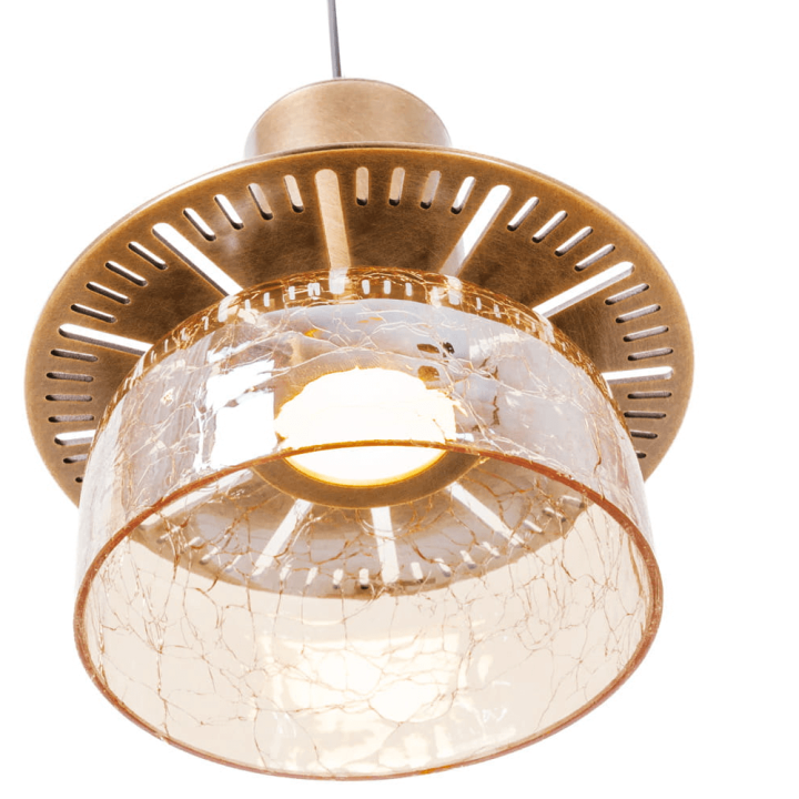 MAXlight Signature A P0601 LED pendant lamp 8W brass + glass
