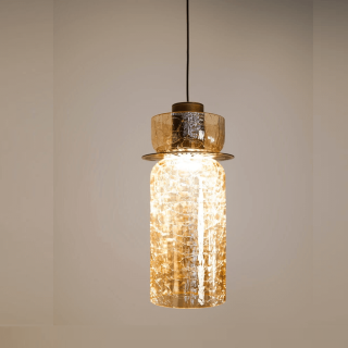 MAXlight Signature B P0602 lampa wisząca LED 3000K mosiądz + szkło