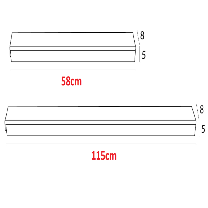 MAXlight Flex C0258/9 regulowana lampa natynkowa LED 3000K 58cm, 115cm
