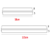 MAXlight Flex C0258/9 adjustable surface-mounted LED lamp 58cm, 115cm