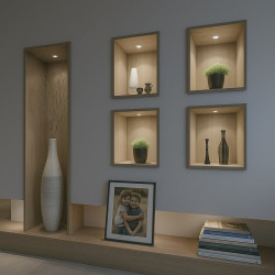 SL1081 oczko LED 1W IP44 białe, czarne 24mm 3000K/4000K