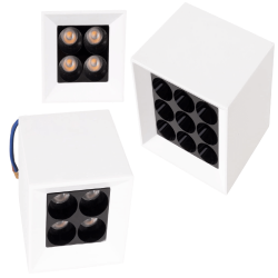 MAXlight X-line C0251/2 square surface-mounted LED lamp 3000K white