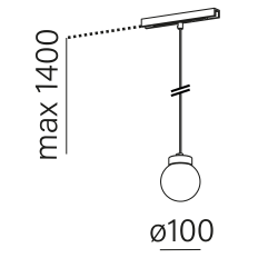 AQFORM MICROTRACK MODERN BALL simple mini LED zwieszany 16431 kula