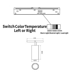 MULTILINE ZOOM 15-50° magnetic reflector 12W 3CCT 3000K-6000K