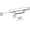AQFORM MICROTRACK RAFTER mini points LED 16451 biały, czarny