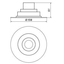 LOONARI PERO RO RT TRIMLESS recessed LED luminaire 8W 3000K/4000K