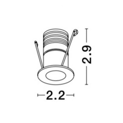 LUCES TINY LED spotlight 1W 3000K IP44 white energy-saving