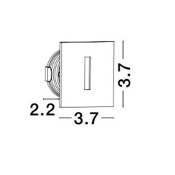 LUCES PASSAGGIO recessed LED staircase light 3000K IP54