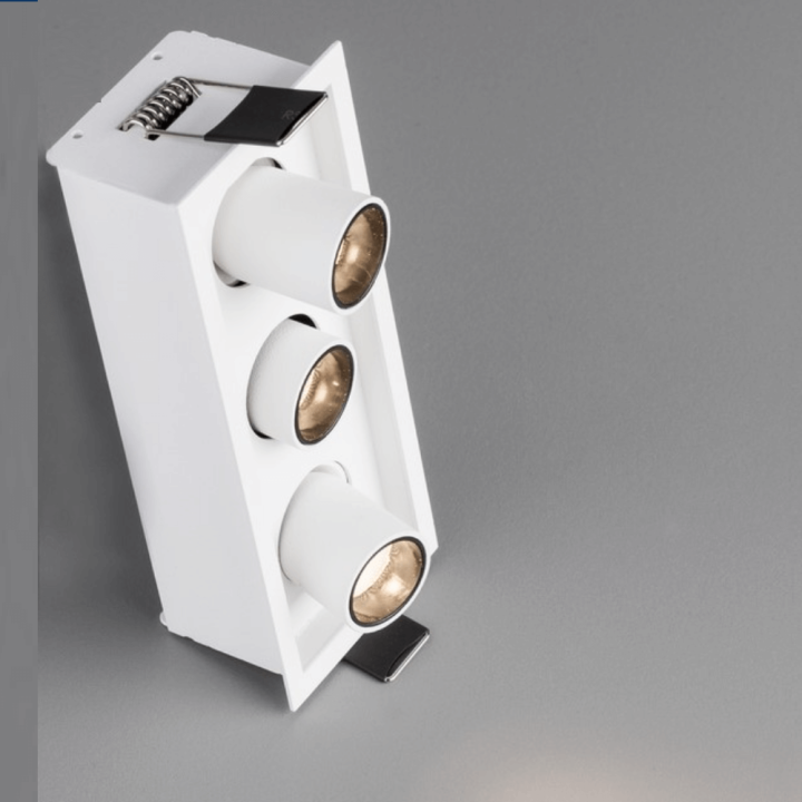 LUCES DESERT adjustable triple recessed LED luminaire 9W white IP20