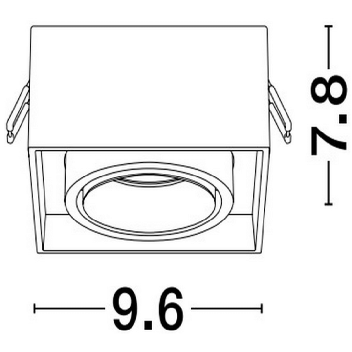 LUCES ACAMIEL LE61617/8 square ceiling lamp GU10 white, black
