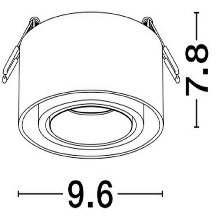 LUCES ACAMIEL LE61615/6 okrągła lampa sufitowa GU10 biała, czarna