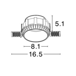 LUCES APARTADO LE61373/4 round recessed lamp GU10 white, black