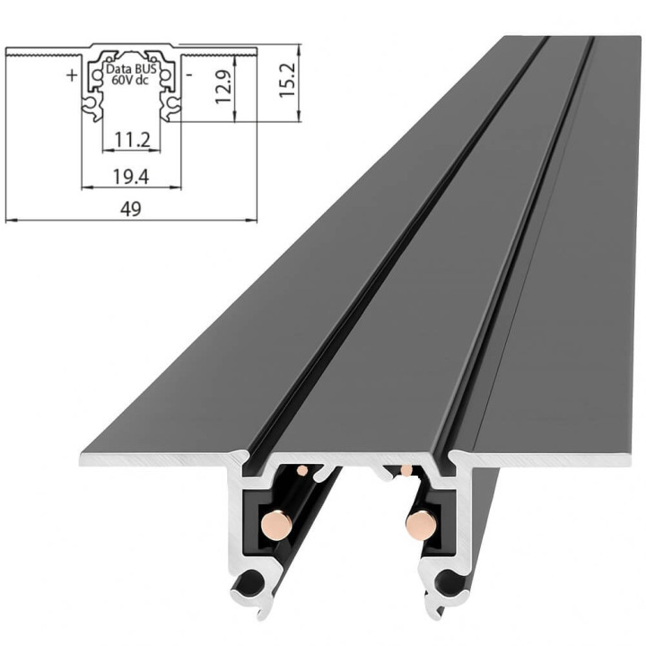 AQF Microtrack szyna magnetyczna wpuszczana Stucchi MICRO 9600-ST5