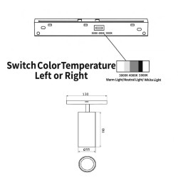 MULTILINE NIKO SPOT LED 12W 3CCT 3000K/4000K/5000K DALI white, black