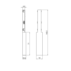 STUCCHI MICRO 9601-E power terminal black, white for surface track