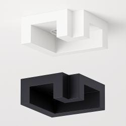 AQF MICROTRACK łącznik narożny L mechaniczny natynkowy biały, czarny