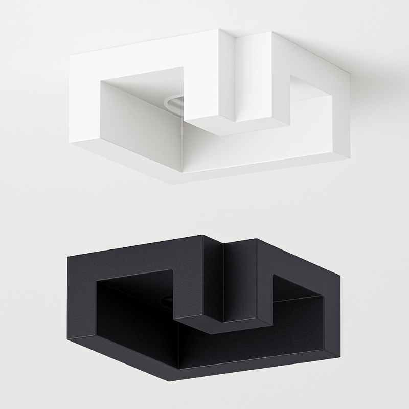 AQF MICROTRACK łącznik narożny L mechaniczny natynkowy biały, czarny