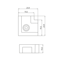 AQF MICROTRACK łącznik narożny L mechaniczny natynkowy biały, czarny