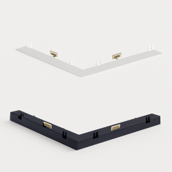 AQF MICROTRACK łącznik L elektryczny 48V czarny, biały