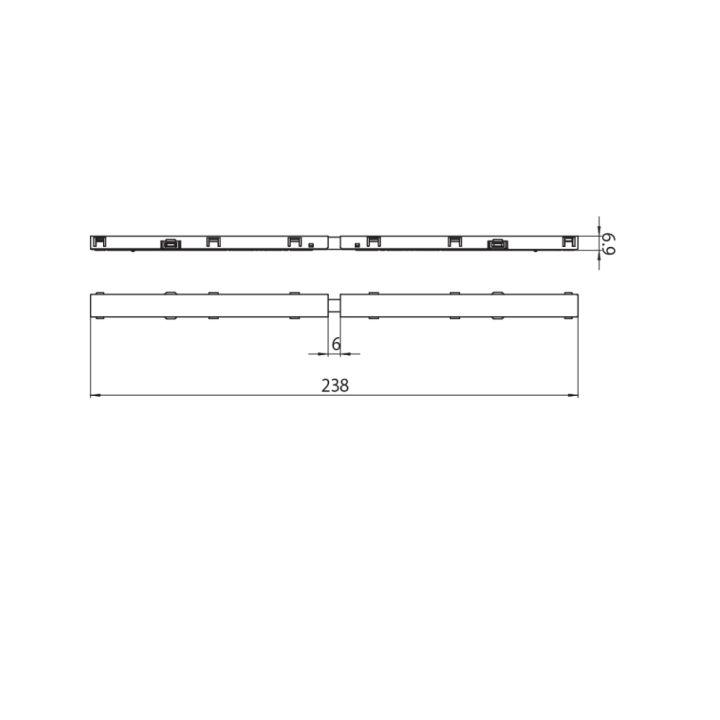 AQF MICROTRACK łącznik elastyczny elektryczny biały, czarny
