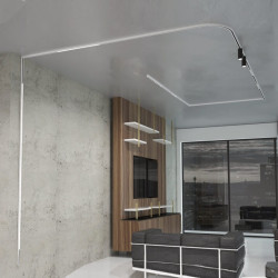 Stucchi MICRO 9600-R03/R05 surface-mounted arch rail, black, white