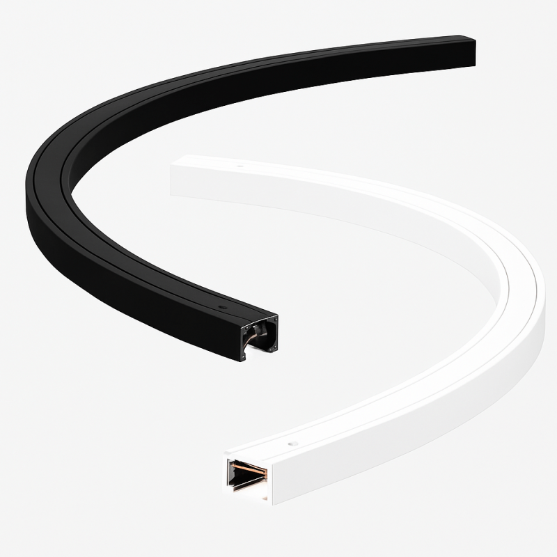 Stucchi MICRO 9600-R03/R05 surface-mounted arch rail, black, white