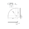 Stucchi MICRO 9600-R03-9V surface-mounted rail, ceiling-wall arch