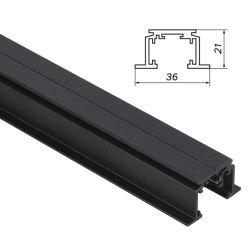 LOONARI MULTILINE flush-mounted rail with frame, white, black, 48V