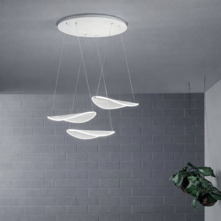 STILNOVO DIPHY 8168 biała lampa wisząca PMMA LED 54W 2700K/3000K DALI